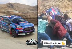Caminos del Inca: Carlos Castro sufrió accidente y público lo ayudó a seguir en carrera | VIDEO
