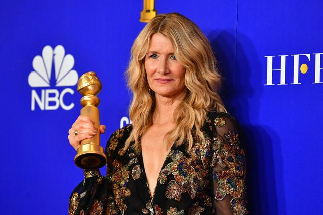 Laura Dern ganó un Globo de Oro. (Foto: AFP)