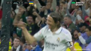 Recuperación y gol: Modric llegó de ‘9′ para anotar el 1-0 de Real Madrid vs. Sevilla en LaLiga | VIDEO