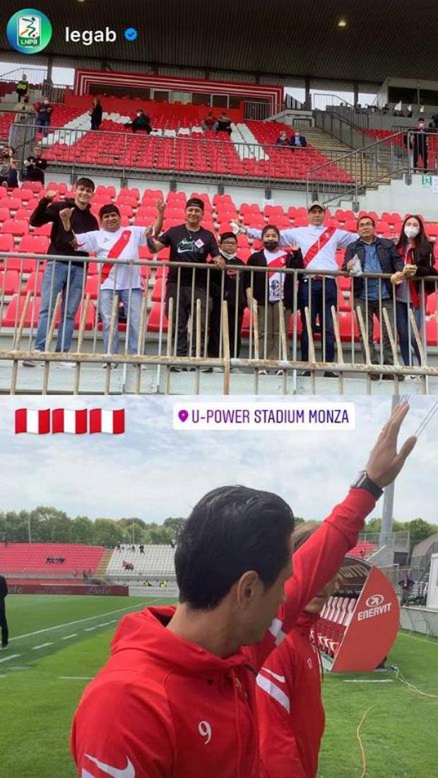 The Peruvian fans who cheered on Gianluca Lapadula.  (Photo: Instagram)