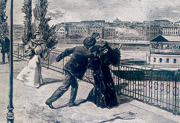 Mendefinisikan ulang pembunuhan Elisabeth dari Bavaria oleh Luigi Luchini (Gambar: Public Domain)