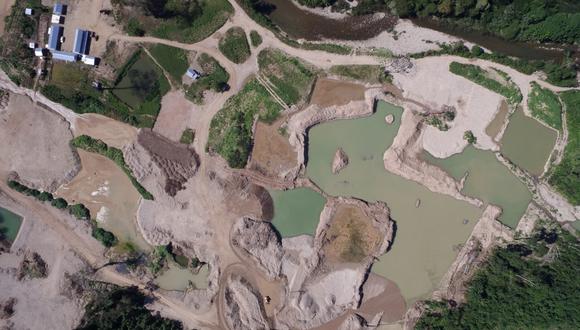 oma aérea con dron del proyecto minero Inca Dorado 2. Foto: ATFFS Puerto Inca.