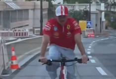 Leclerc vuelve a casa en bicicleta tras ganar el GP de Mónaco | VIDEO