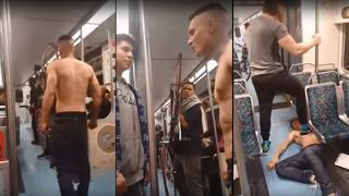 Así sometieron a un sujeto que acosaba a un pasajero del metro