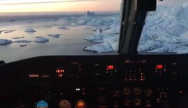 Así se siente el realizar un aterrizaje en Groenlandia. | Facebook