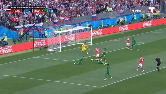 Denís Chéryshev marcó el segundo gol del Mundial en el Rusia vs. Arabia Saudita. (Foto: FIFA/Telemundo)