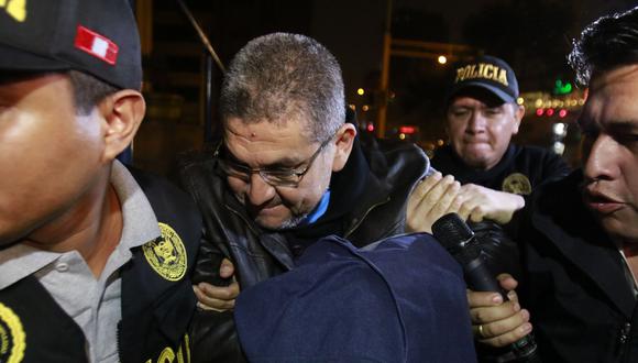 Ex presidente de la Corte del Callao Walter Ríos fue detenido internado en la carceleta del Ministerio Público. (Foto: Miguel Bellido/ El Comercio)