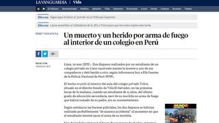 Así informó la prensa internacional sobre muerte en colegio de Villa El Salvador