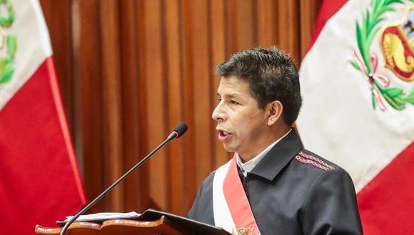 Presidente Pedro Castillo acudió el 15 de marzo al Congreso para ofrecer un mensaje ante el pleno | Foto: Presidencia Perú
