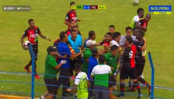 Christian Ramos y Carlos Zegarra protagonizaron uno de los momentos más candentes del duelo entre Pirata FC vs. Melgar por la Liga 1. (Foto: Gol Perú).