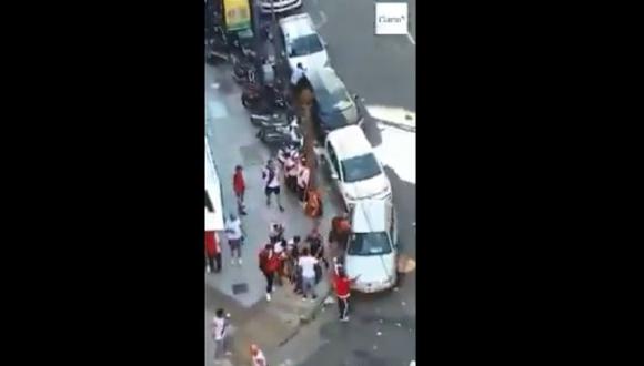Supuestos hinchas de River Plate aprovecharon la coyuntura para robar en las calles | Foto: captura
