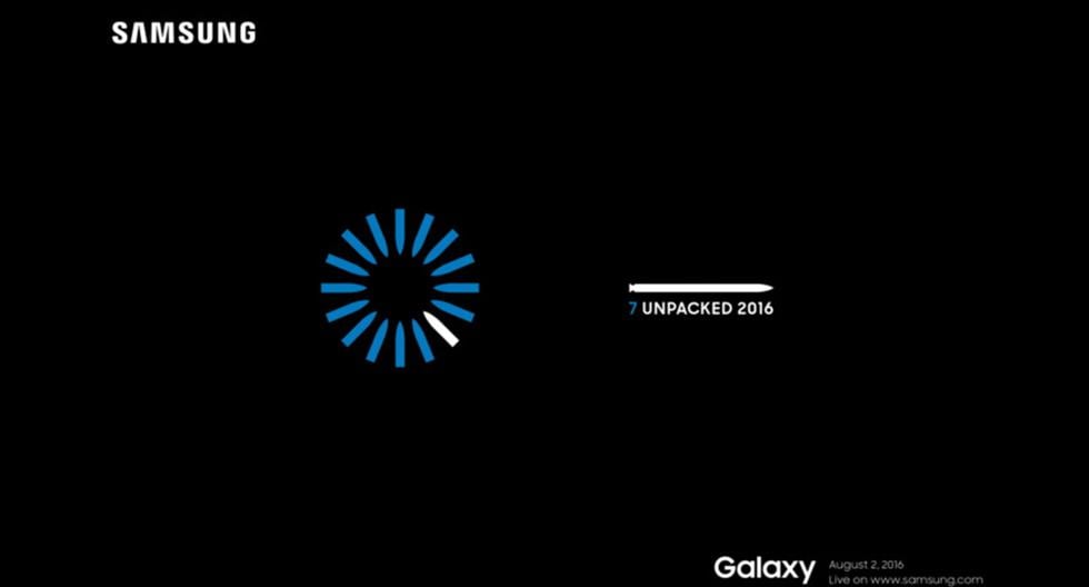 Este es el afiche oficial de Samsung con el que anuncia su nuevo smartphone, el Samsung Galaxy Note 7. (Foto: Samsung)