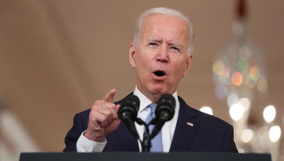 El presidente de Estados Unidos, Joe Biden, habla sobre Afganistán tras la retirada de las tropas. (Foto: FE/EPA/MICHAEL REYNOLDS).