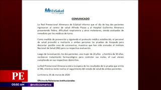 Coronavirus en Perú: Essalud reportó dos nuevos sospechosos por COVID-19