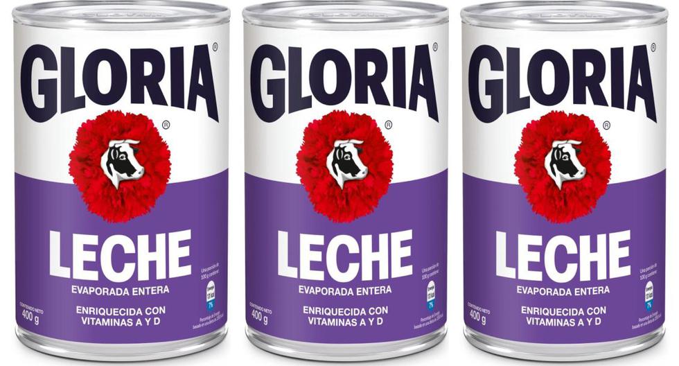 Gloria lanza una nueva leche evaporada entera de etiqueta morada ante el  cambio de reglamento, Leche Gloria, Leche evaporada, Leche de vaca, Leche en polvo, RMMN, ECONOMIA