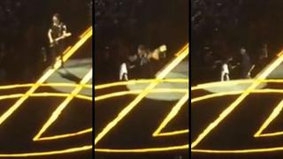 Facebook: guitarrista de U2 se cae del escenario [VIDEO]