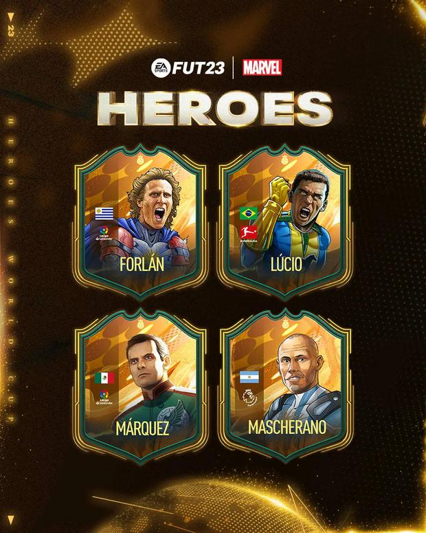 EA ha presentado a Diego Forlán, Javier Mascherano, Rafael Márquez y Lucio como nuevos futbolistas Héroes para FIFA 23.