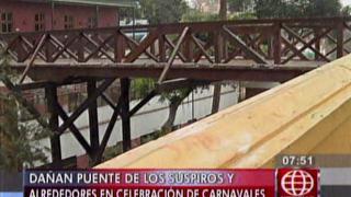 Puente de los Suspiros: impondrán multas de S/.7.700 por daños