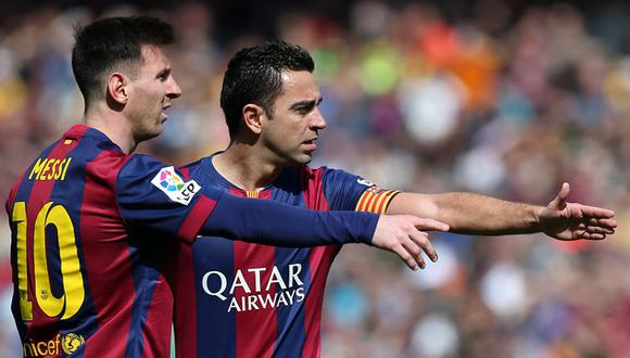 Xavi se deshizo en halagos hacia Messi: "Para mí, el ya es el más grande, con o sin Mundial". (Foto: AFP)