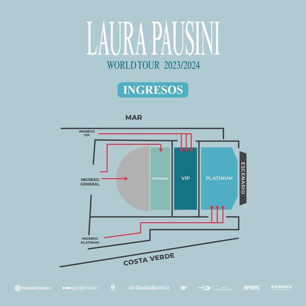 Ingreso al concierto de Laura Pausini
