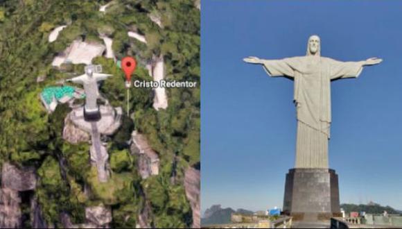 Google Maps: así se ve al Cristo Redentor de Río de Janeiro