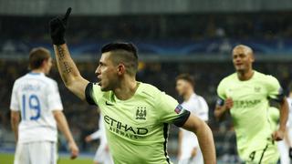 Sergio Agüero: control de pecho y derechazo para gol del City