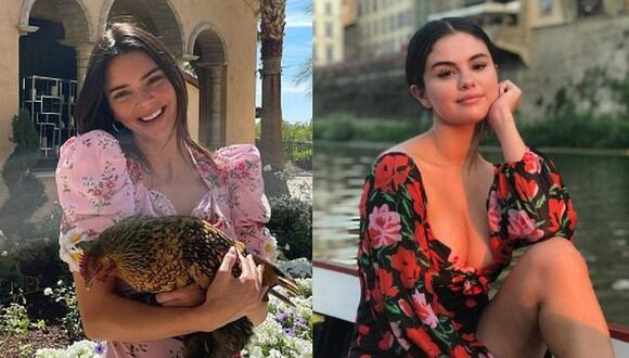 Kendall Jenner y Selena Gomez demostraron su amor por los estampados florales. (Foto: Instagram)