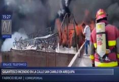 Arequipa: incendio afecta galerías comerciales del centro histórico 