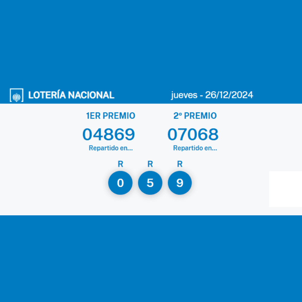 Conoce los números del primer premio de la Lotería Nacional.