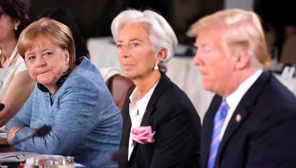 Angela Merkel califica de "deprimente" la actitud de Donald Trump ante el G7. (AFP).