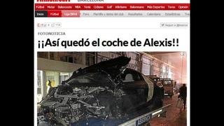 FOTO: así quedó el auto de Alexis Sánchez luego de su “brutal” accidente
