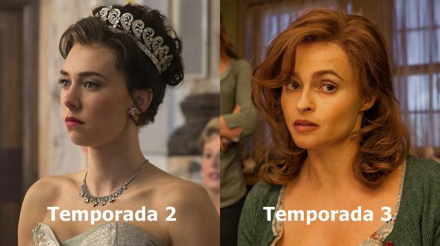 Helena Bonhan Carter será la princesa Margarita en "The Crown" temporada 3. "No estoy segura si estoy más aterrada de no hacerle justicia a la princesa Margarita real o de calzarme los zapatos de Vanessa Kirby", dijo.  (Fotos: Netflix/ Agencias)