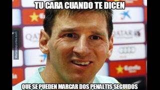 Los memes del penal fallado de Messi y la goleada del Barza