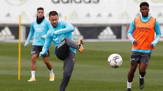 Real Madrid: Hazard volvió a entrenar con el grupo y buscará jugar el domingo contra Eibar