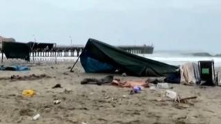 Cañete: fuerte oleaje causa daños en orilla del balneario Cerro Azul