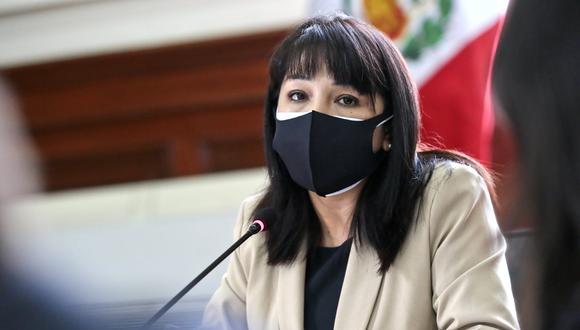Presidenta del Consejo de Ministros, Mirha Vásquez, ofrece este miércoles su primera conferencia de prensa tras asumir el cargo y tras el Consejo de Ministros (Foto: PCM)