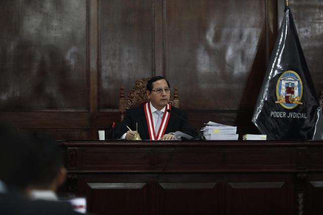 El juez Hugo Núñez Julca dirigió la audiencia de control de acusación contra Kenji Fujimori y otros tres investigados. (Foto: Leandro Britto / GEC)