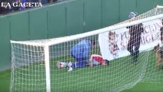 Hincha cae 8 metros desde tribuna hasta campo de fútbol [VIDEO]