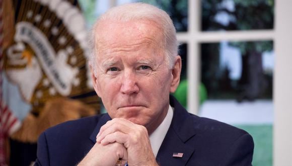 El presidente de Estados Unidos, Joe Biden, participa en la reunión virtual del Equipo de Respuesta sobre el COVID-19 de la Casa Blancae, el 27 de diciembre de 2021. (EFE / EPA / MICHAEL REYNOLDS).