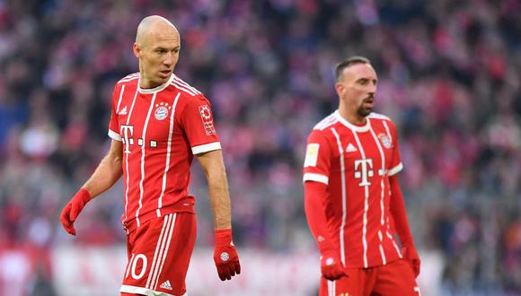 Arjen Robben y Arjen Ribéry han ganado en seis ocasiones la Bundesliga y en 2013 conquistaron la Champions League con Bayern Múnich. (Foto: AP)