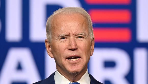 El candidato presidencial demócrata Joe Biden habla en el Chase Center en Wilmington, Delaware, el 4 de noviembre de 2020. (Foto: JIM WATSON / AFP).