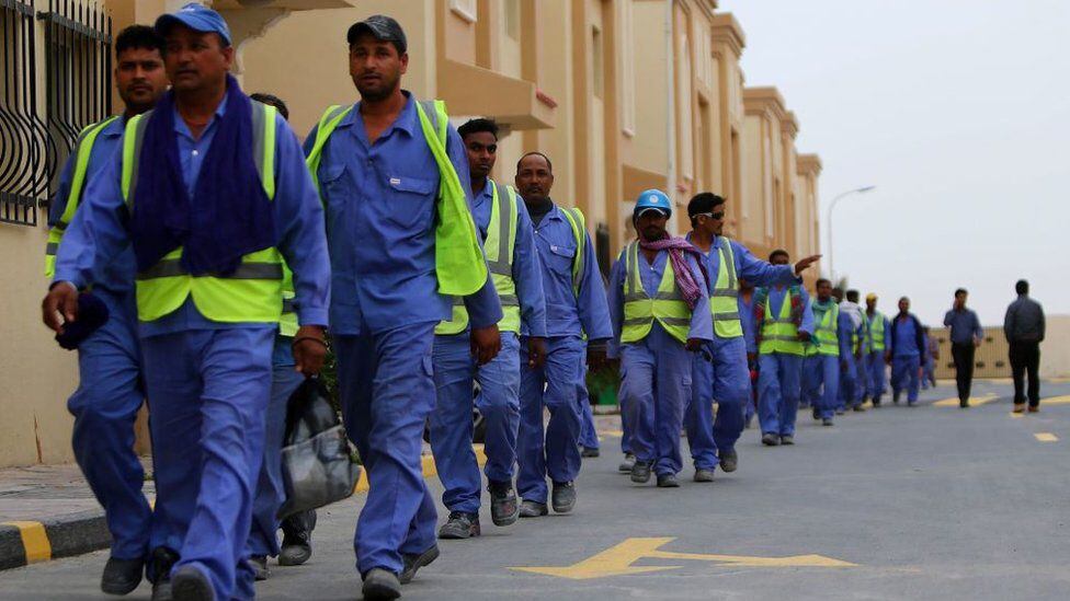 Foreign workers in Qatar.  (GETTY IMAGES).