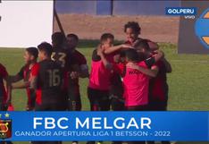 Melgar: los jugadores festejaron tras conquistar el título del Apertura 2022