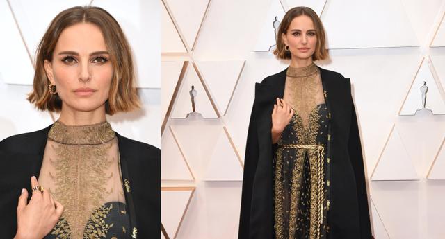 Natalie Portman decidió alzar la voz por aquellas directoras de cine que no habían sido nominadas en un bordado especial de su traje para el Oscar 2020. (Fotos: AFP)