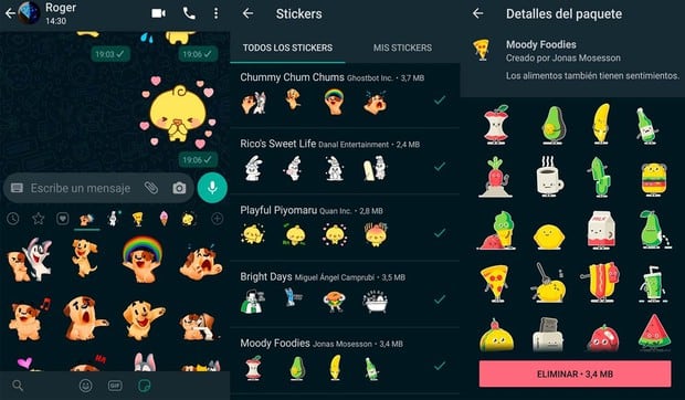 Estos son los nuevos stickers animados de WhatsApp. (Foto: Andro4all)