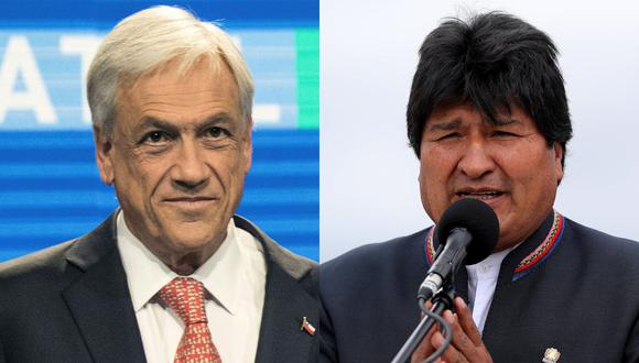 El presidente de Chile, Sebastián Piñera, y su homólogo de Bolivia, Evo Morales, se expresaron a través de Twitter. (Foto: AFP - EFE)