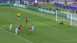 Barcelona vs. Roma:De Rossi marcó este gol que le da vida a italianos