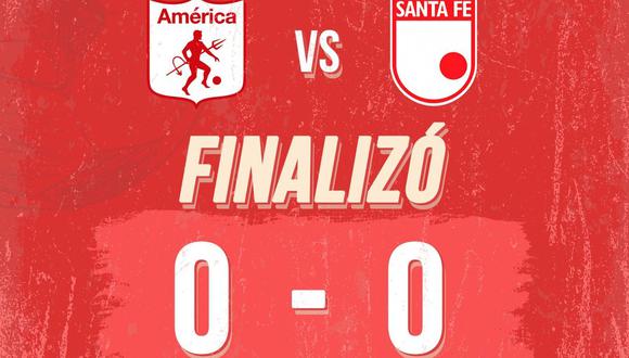 América de Cali vs. Santa Fe  jugaron por la jornada 7 de la Liga Águila. El duelo en el Pascual Guerrero quedó igualado sin goles. (Foto: América).