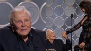 Kirk Douglas tuvo homenaje sorpresa en los Globos de Oro