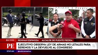 Uso de armas no letales para serenos: alcaldes de Lima Norte rechazan observaciones del Ejecutivo a esta ley 